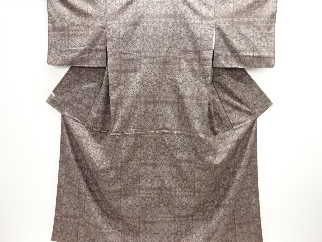 華紋更紗模様織出し西陣伝承紬着物